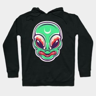 Alien Tattoo Face Hoodie